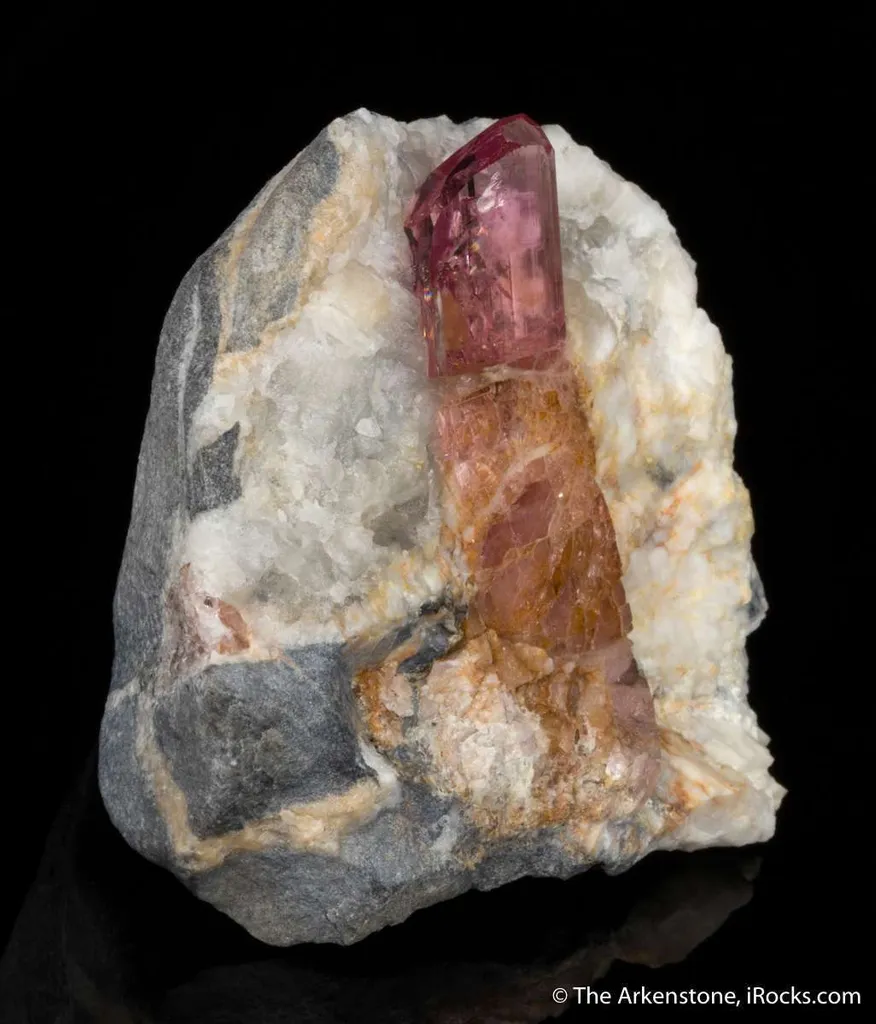 Pink Topaz in Calcite - image 6