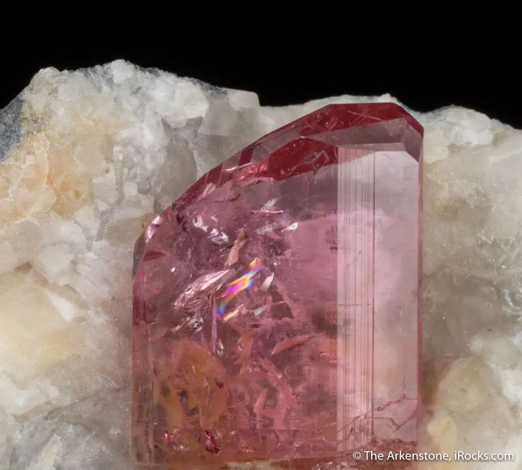 Pink Topaz in Calcite image