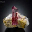Pink Topaz on Matrix from Katlang Pakistan - image 2