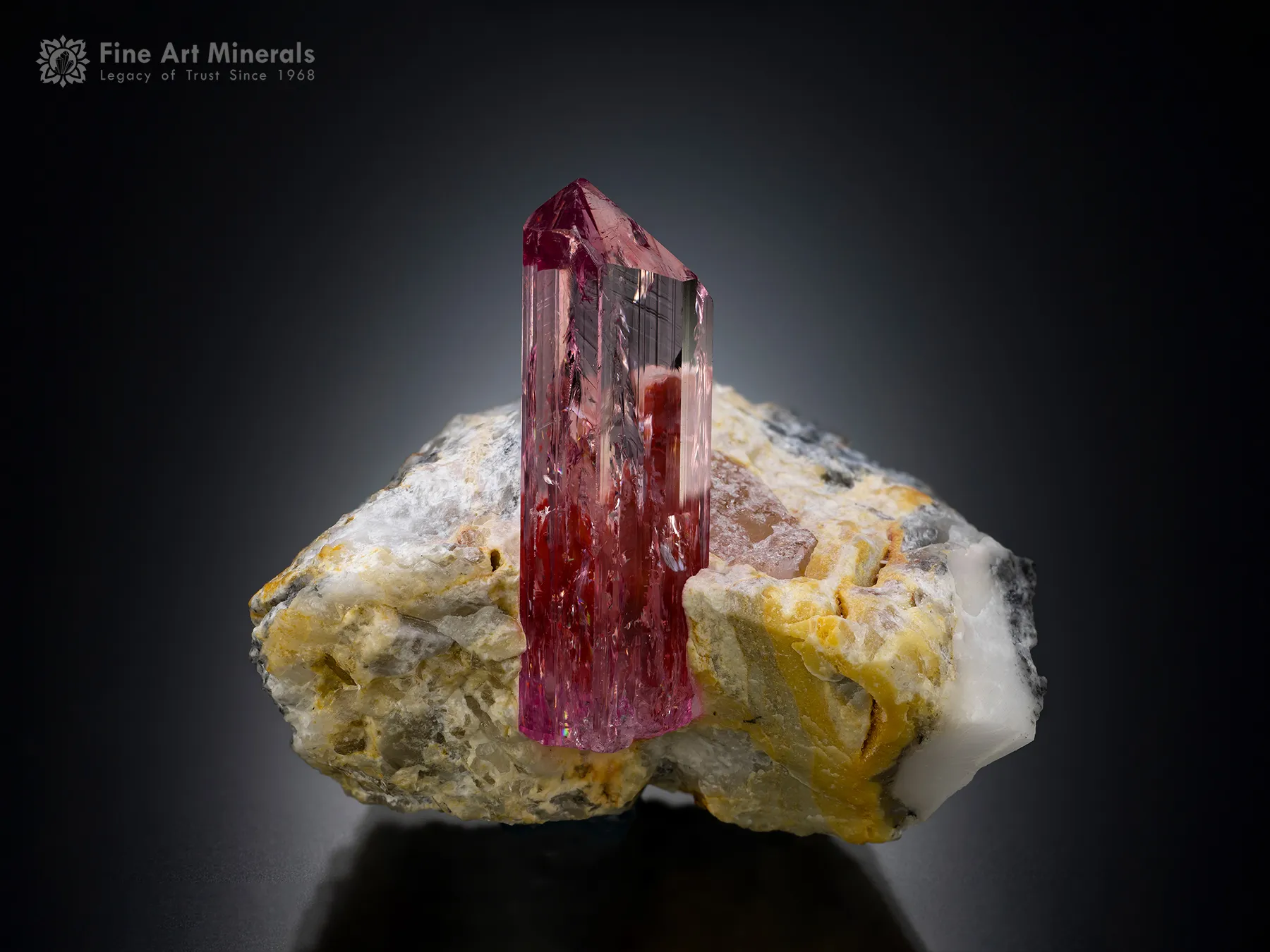 Pink Topaz on Matrix from Katlang Pakistan - image 2