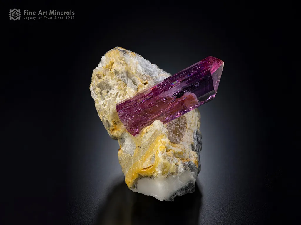 Pink Topaz on Matrix from Katlang Pakistan image