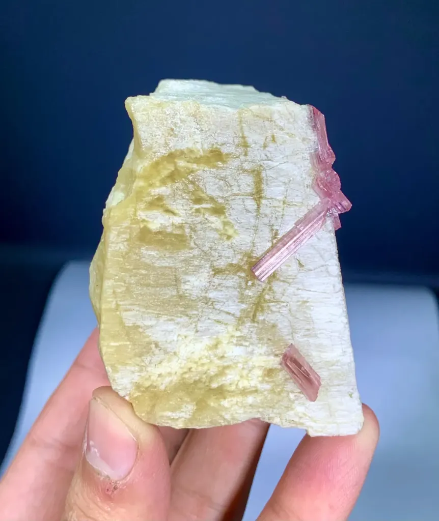 Pink Tourmaline on Feldspar from Pakistan - image 6