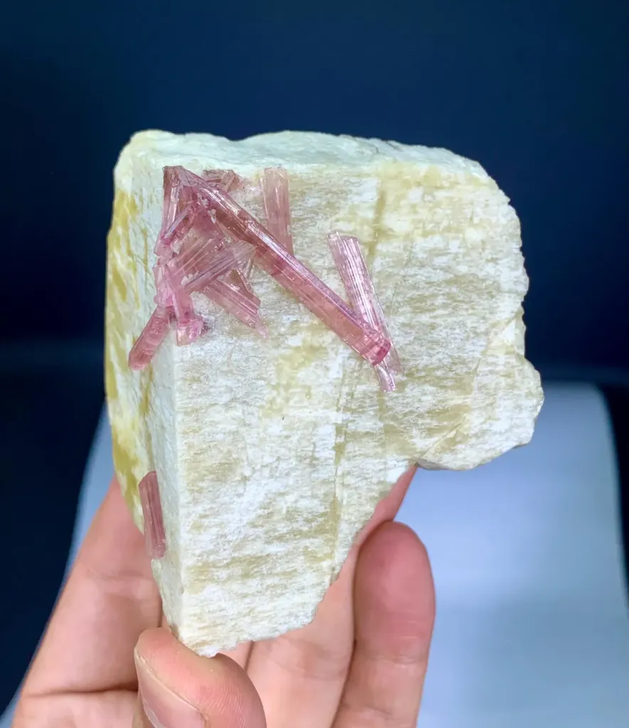 Pink Tourmaline on Feldspar from Pakistan - image 3