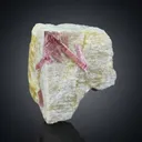 Pink Tourmaline on Feldspar from Pakistan - image 1