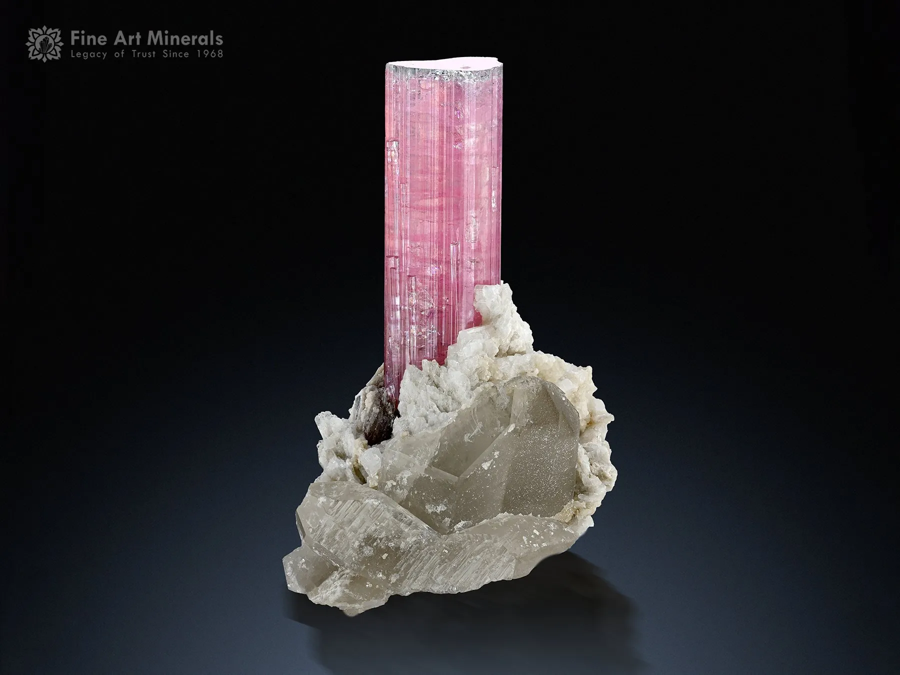 Pink Tourmaline with Quartz from Afghanistan - image 1