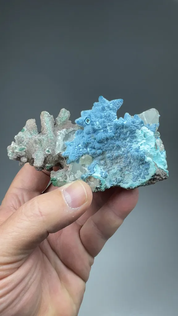 Plancheite after Calcite with Quartz pseudomorph - image 2