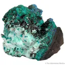 Plancheite (And Chrysocolla?) Pseudo. After Calcite on Dioptase - image 1