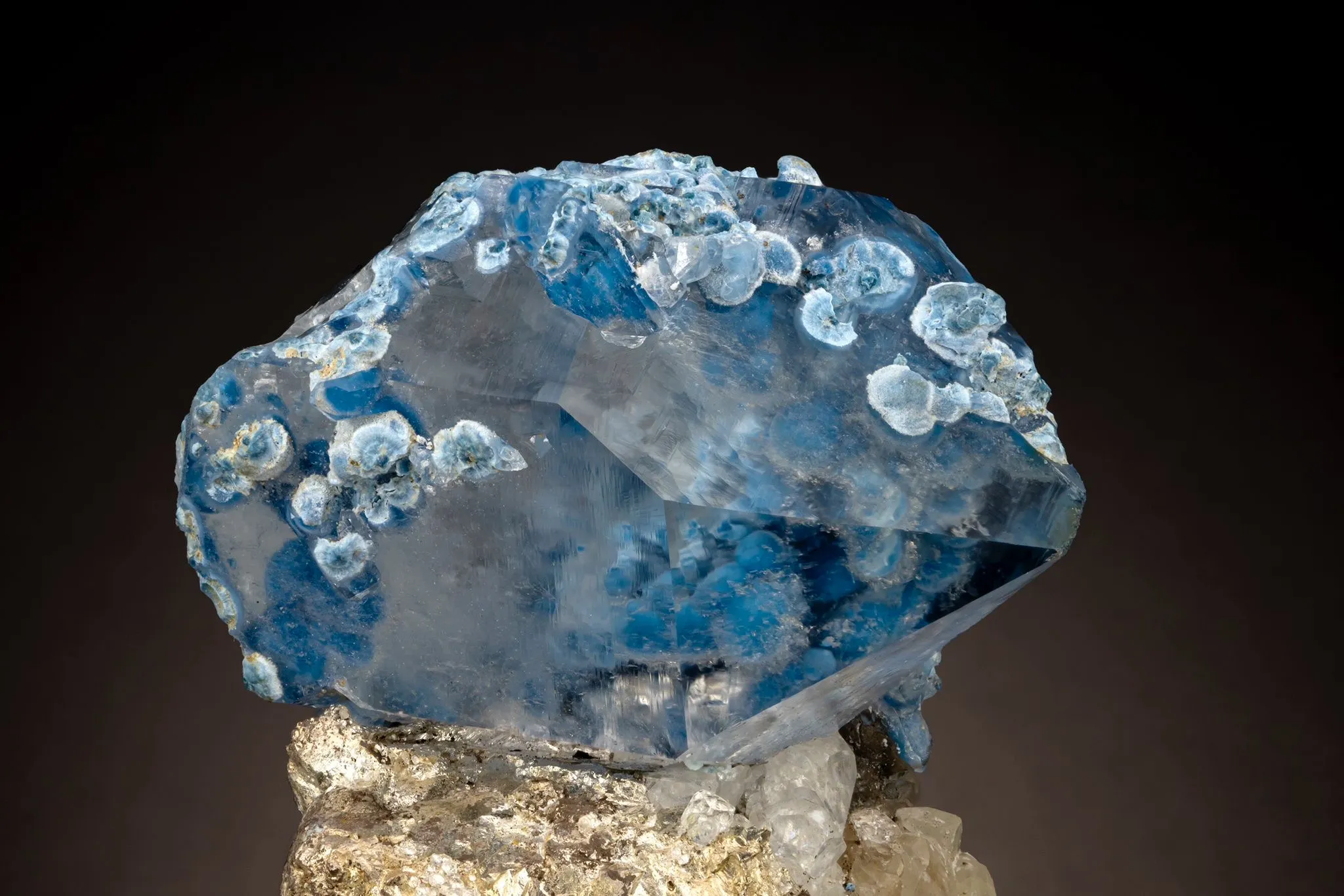 Plancheite included Quartz on Silver with Malachite and Calcite - image 2