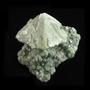 Plumboan Calcite Ps. Cerussite, on Calcite - image 1