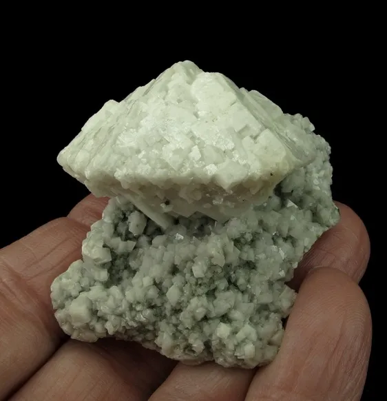 Plumboan Calcite Ps. Cerussite, on Calcite - image 6