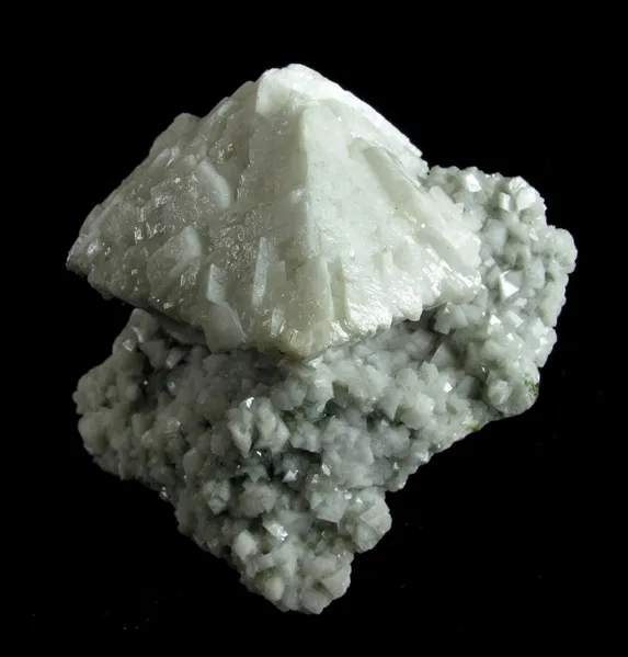Plumboan Calcite Ps. Cerussite, on Calcite - image 4