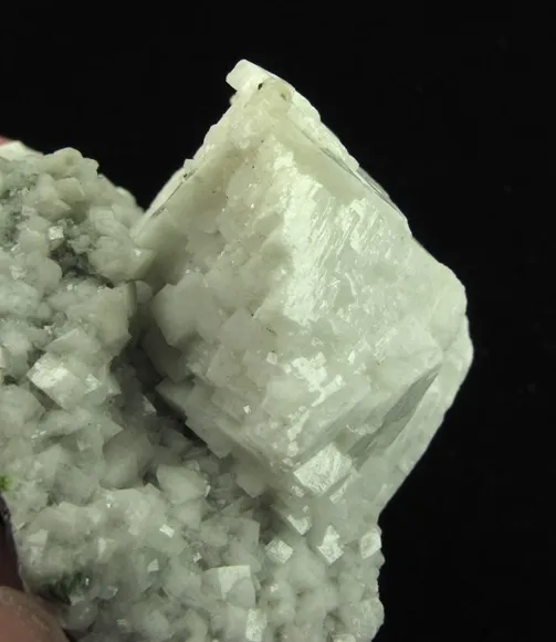Plumboan Calcite Ps. Cerussite, on Calcite - image 5