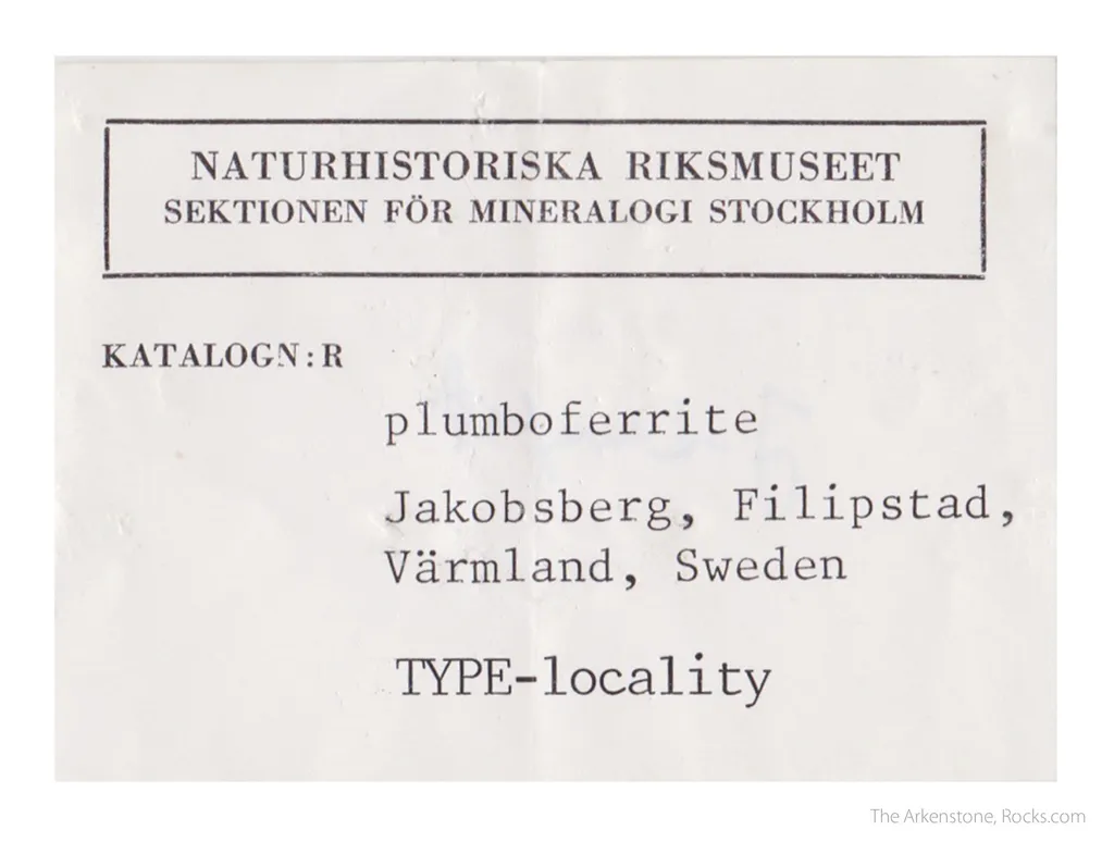 Plumboferrite (type locality) with Hausmannite and Dolomite image