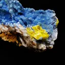 Plumogummite, boytroidal, sapphire blue with yellow pyromorphite - image 3