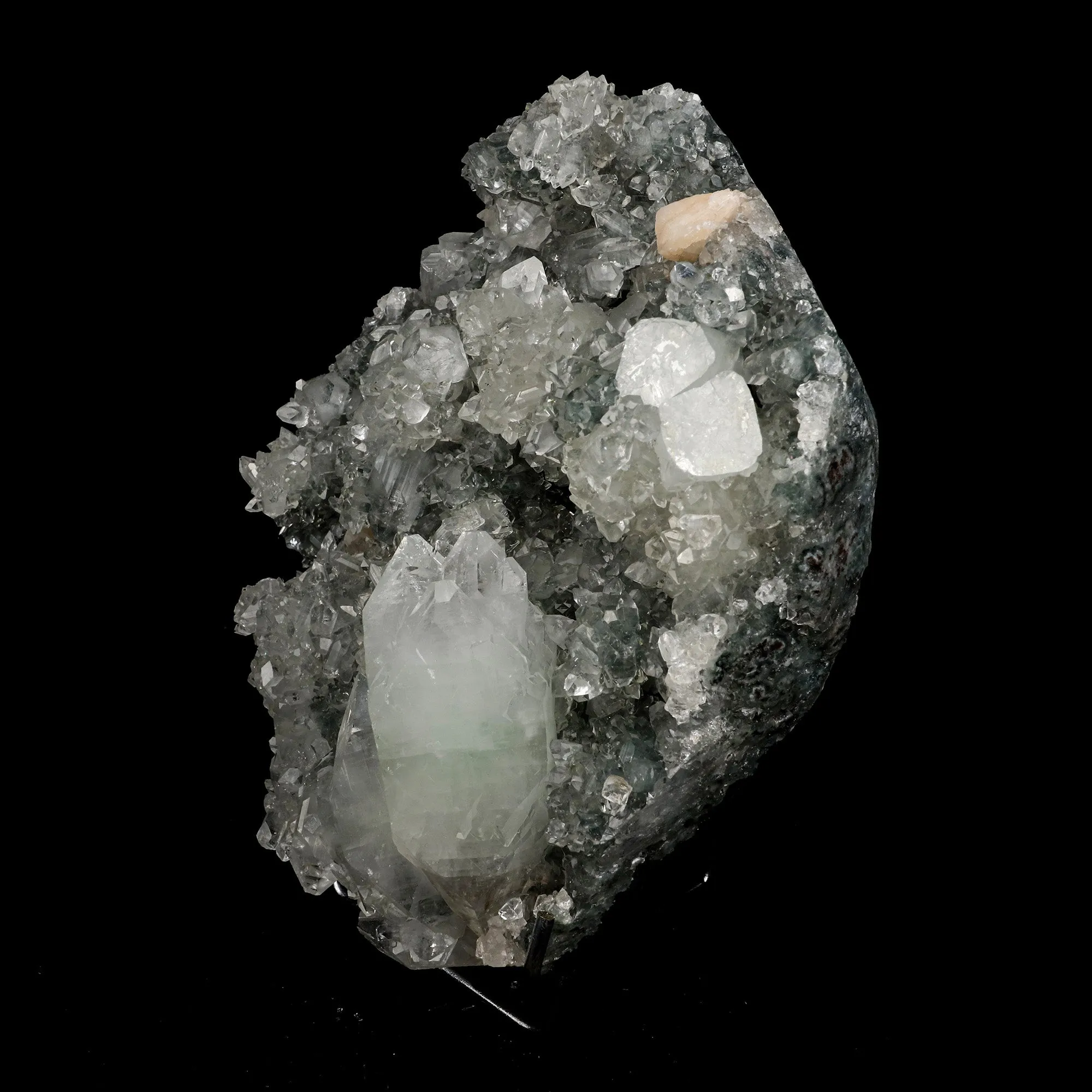 Pointed Apophyllite with Stilbite Big Cluster Natural Mineral Specimen - image 3