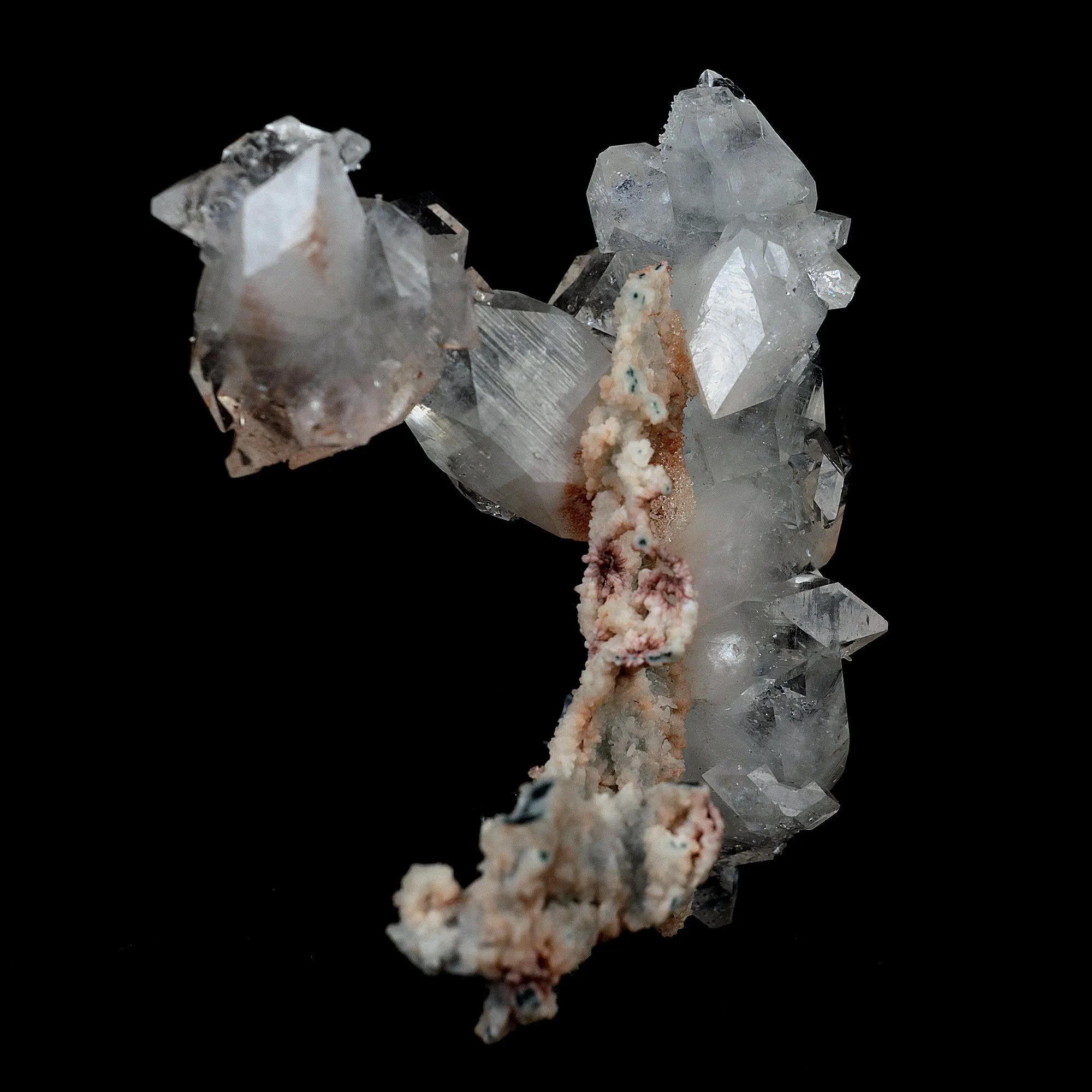 Pointed Apophyllite with Stilbite On Chalcedony Natural Mineral - image 6