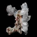 Pointed Apophyllite with Stilbite On Chalcedony Natural Mineral - image 5