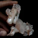 Pointed Apophyllite with Stilbite On Chalcedony Natural Mineral - image 4