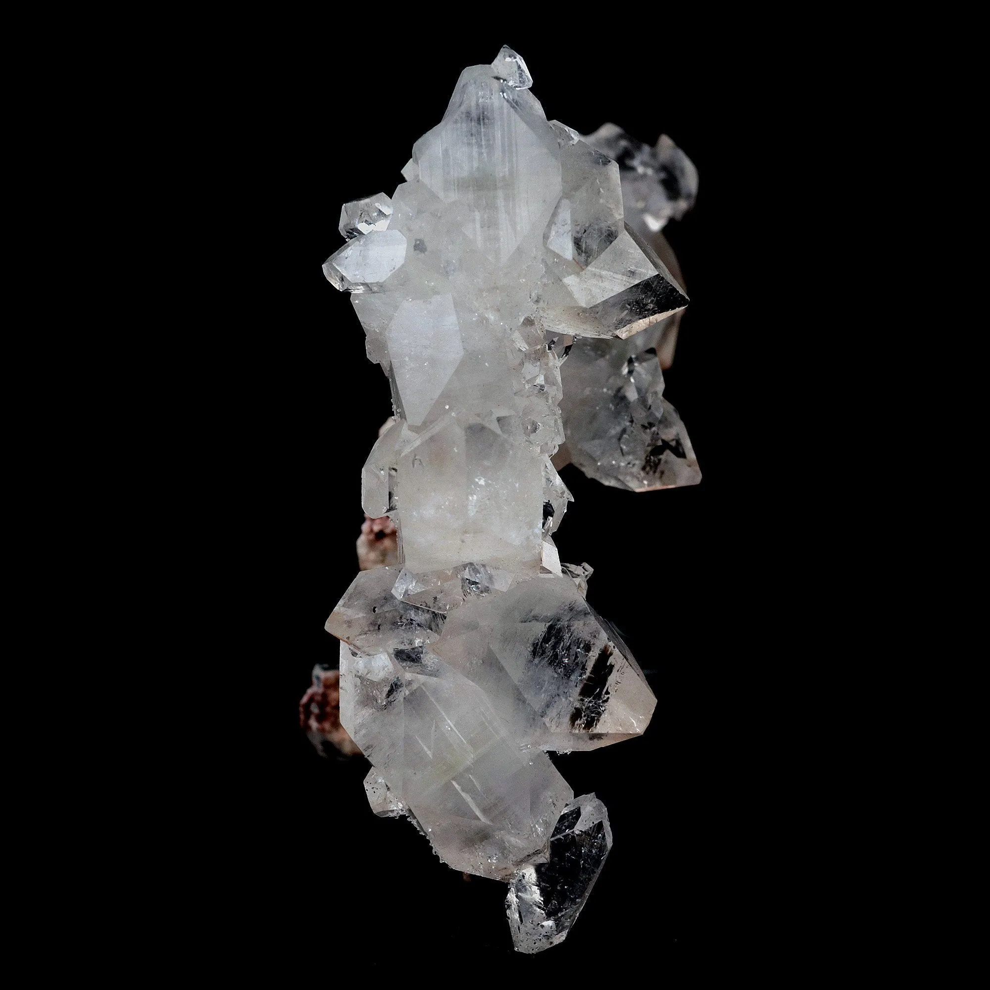 Pointed Apophyllite with Stilbite On Chalcedony Natural Mineral - image 3