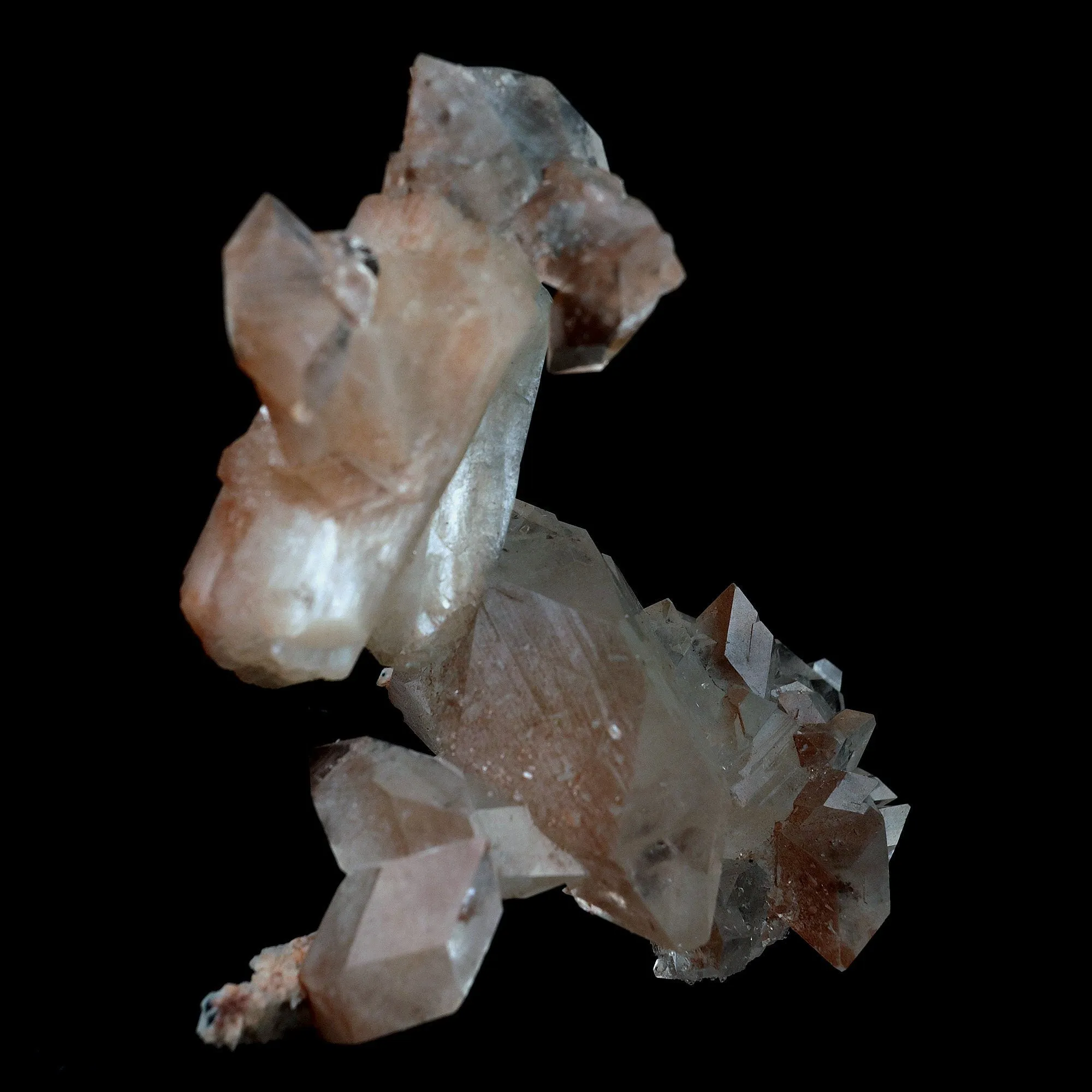 Pointed Apophyllite with Stilbite On Chalcedony Natural Mineral - image 3