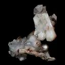 Pointed Apophyllite with Stilbite On Chalcedony Natural Mineral - image 5