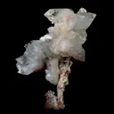 Pointed Apophyllite with Stilbite On Chalcedony Stalactite - image 3
