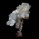 Pointed Apophyllite with Stilbite On Chalcedony Stalactite - image 1