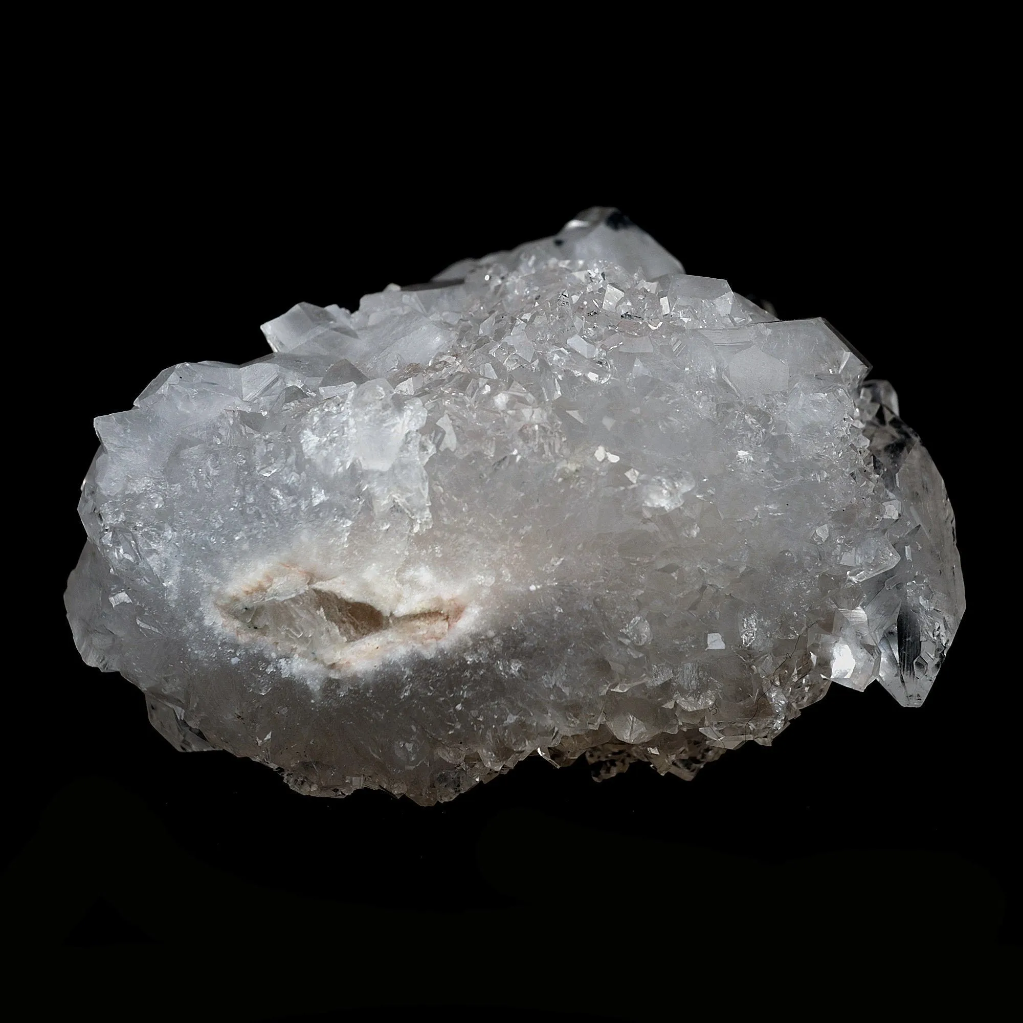 Pointed Clear Apophyllite Crystals on MM Quartz Natural Mineral Specimen - image 6
