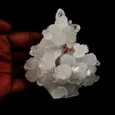 Pointed Clear Apophyllite on Chalcedony Natural Mineral Specimen - image 5