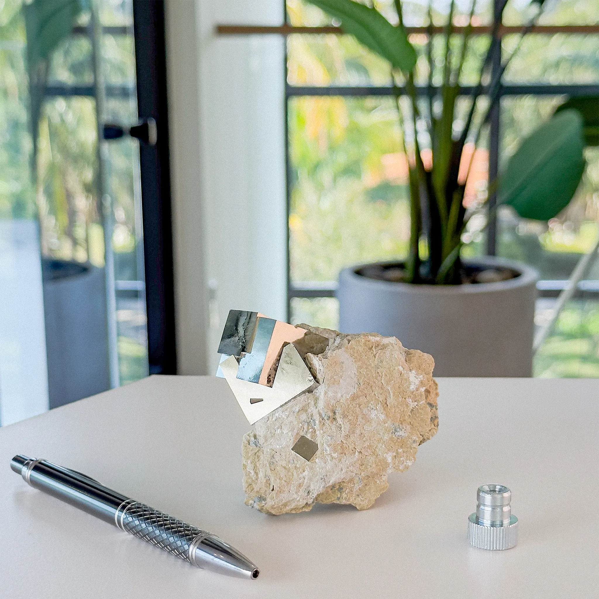 Pointed Pyrite in Matrix - image 2