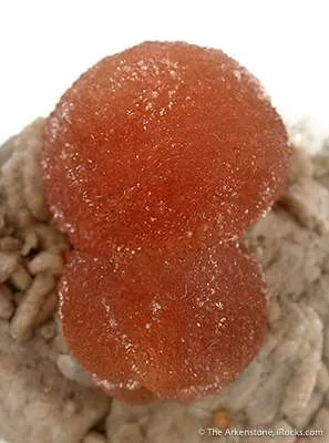 Poldervaartite on Chalcedony-Coated Calcite - image 2
