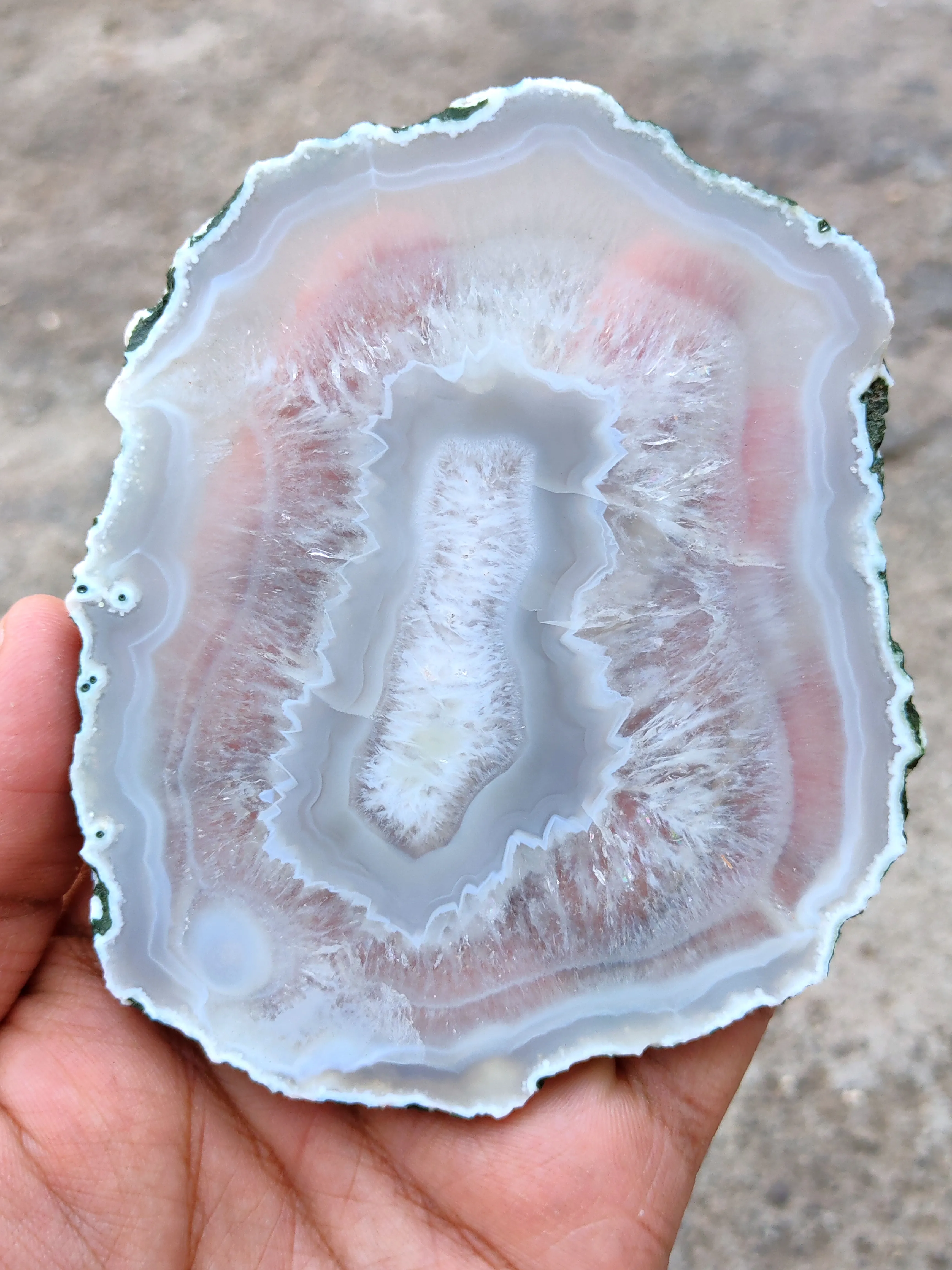 Polished Agate Slice, If you turn it towards the sun, it will turn completely yellow, - image 4