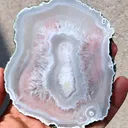 Polished Agate Slice, If you turn it towards the sun, it will turn completely yellow, - image 7