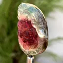 Polished Flower Shape Watermelon Tourmaline Carving from Afghanistan - image 4