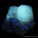 Pollucite (Fluorescent), Lepidolite, and Aquamarine - image 1