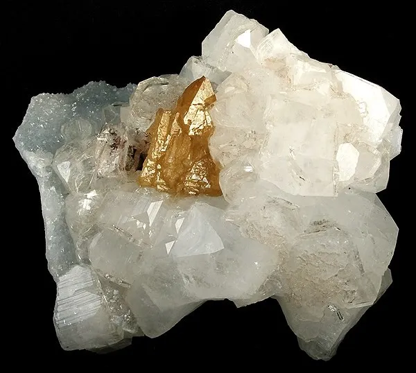 Powellite, Apophyllite-(Kf) - image 1