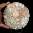 Powellite Fluorescent Mineral with Apophyllite Natural Mineral Specimen - image 4