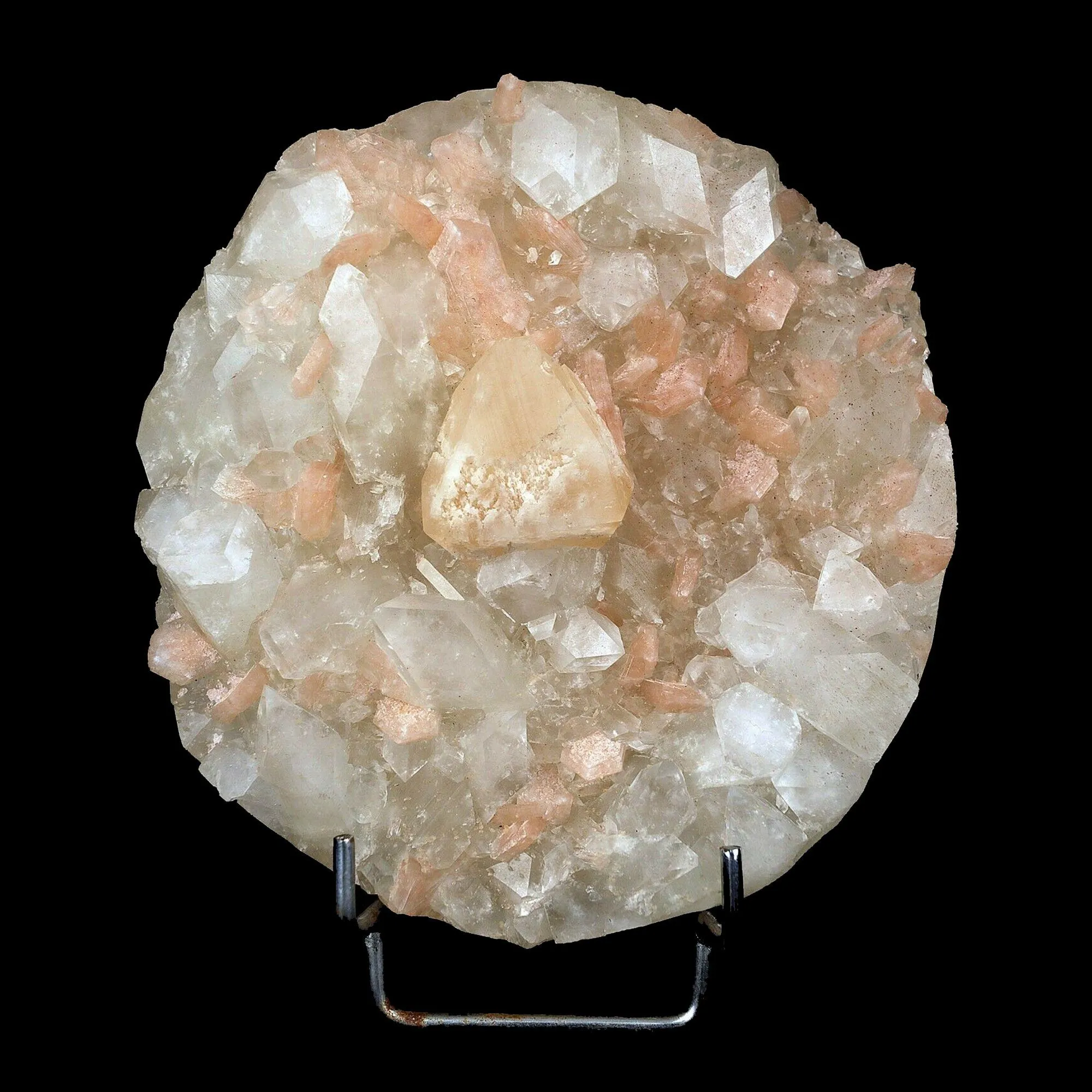 Powellite Fluorescent Mineral with Apophyllite Natural Mineral Specimen - image 1