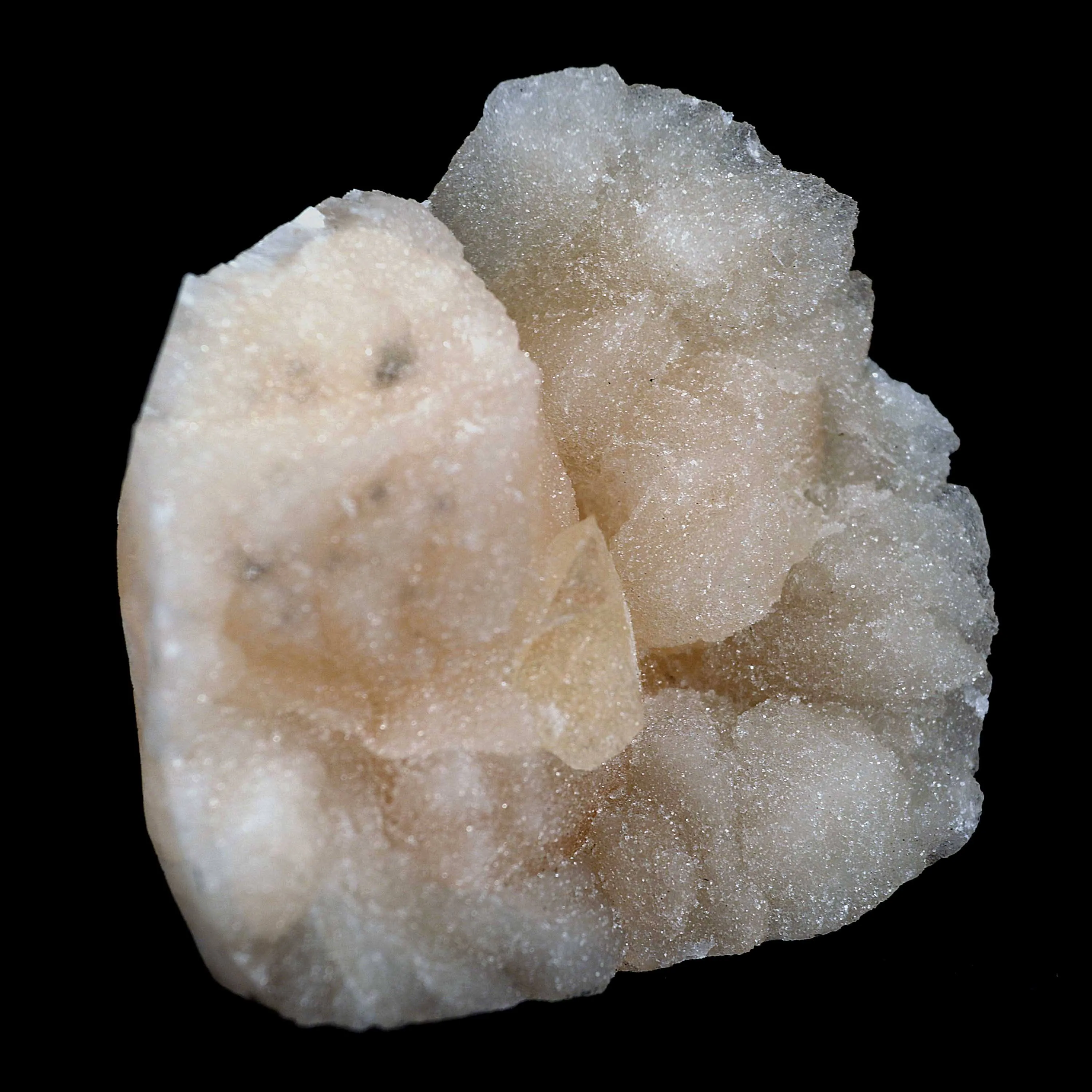 Powellite Fluorescent Mineral with Apophyllite Stilbite Natural Mineral Specimen - image 2