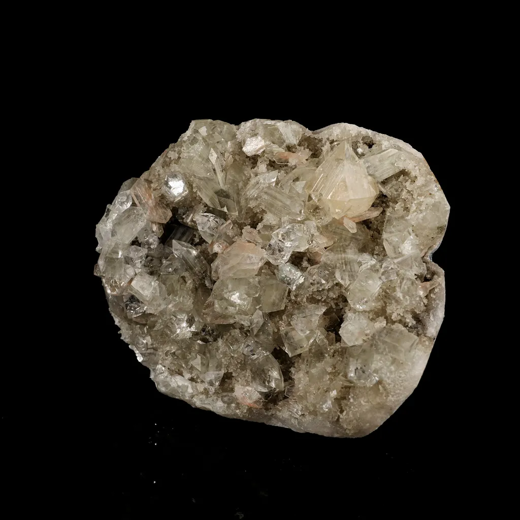 Powellite Fluorescent on Apophyllite Free Standing Natural Mineral Specimen - image 3