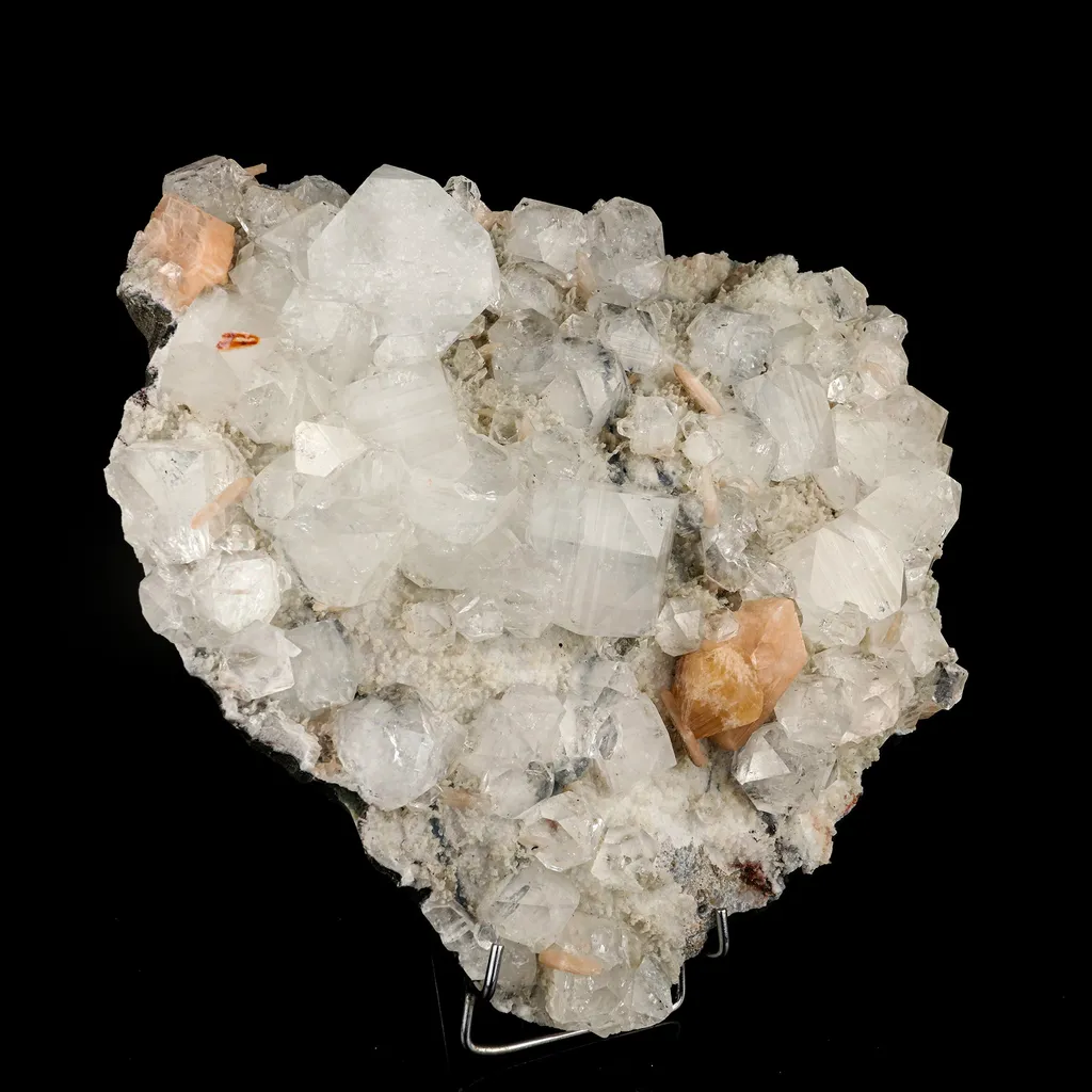 Powellite Fluorescent on Apophyllite Natural Mineral Specimen - image 8