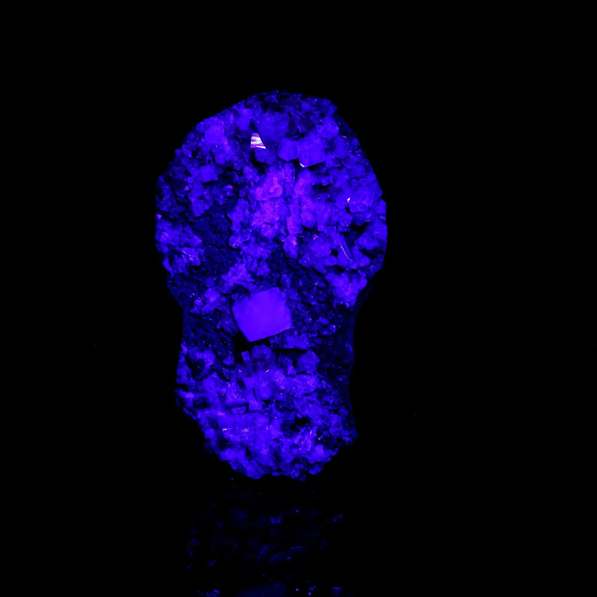 Powellite Fluorescent on Apophyllite Natural Mineral Specimen - image 6