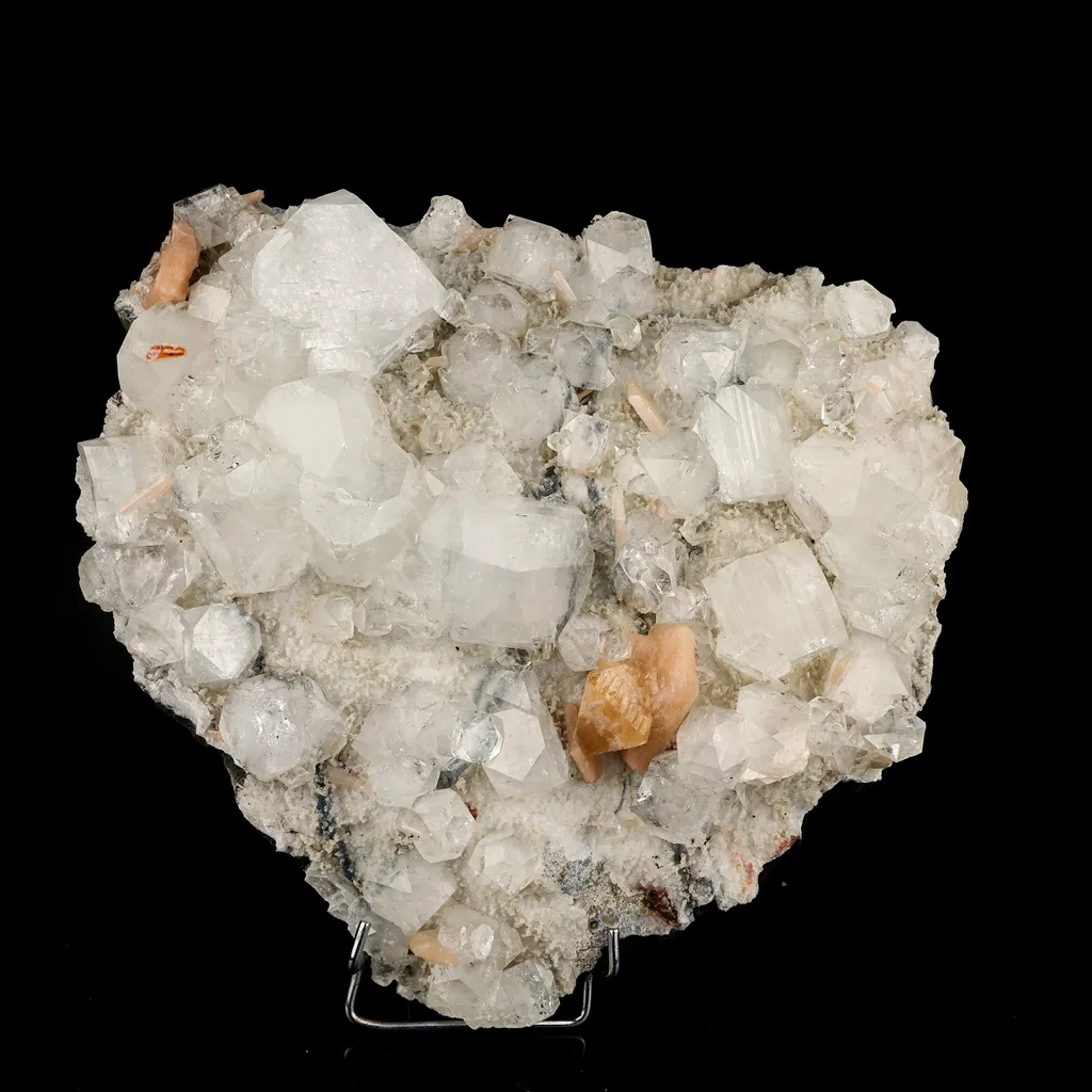 Powellite Fluorescent on Apophyllite Natural Mineral Specimen - image 6