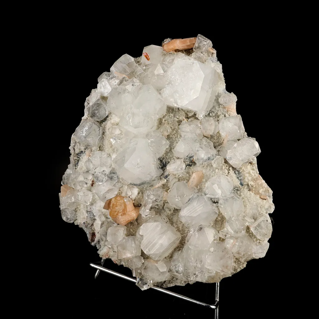 Powellite Fluorescent on Apophyllite Natural Mineral Specimen - image 3