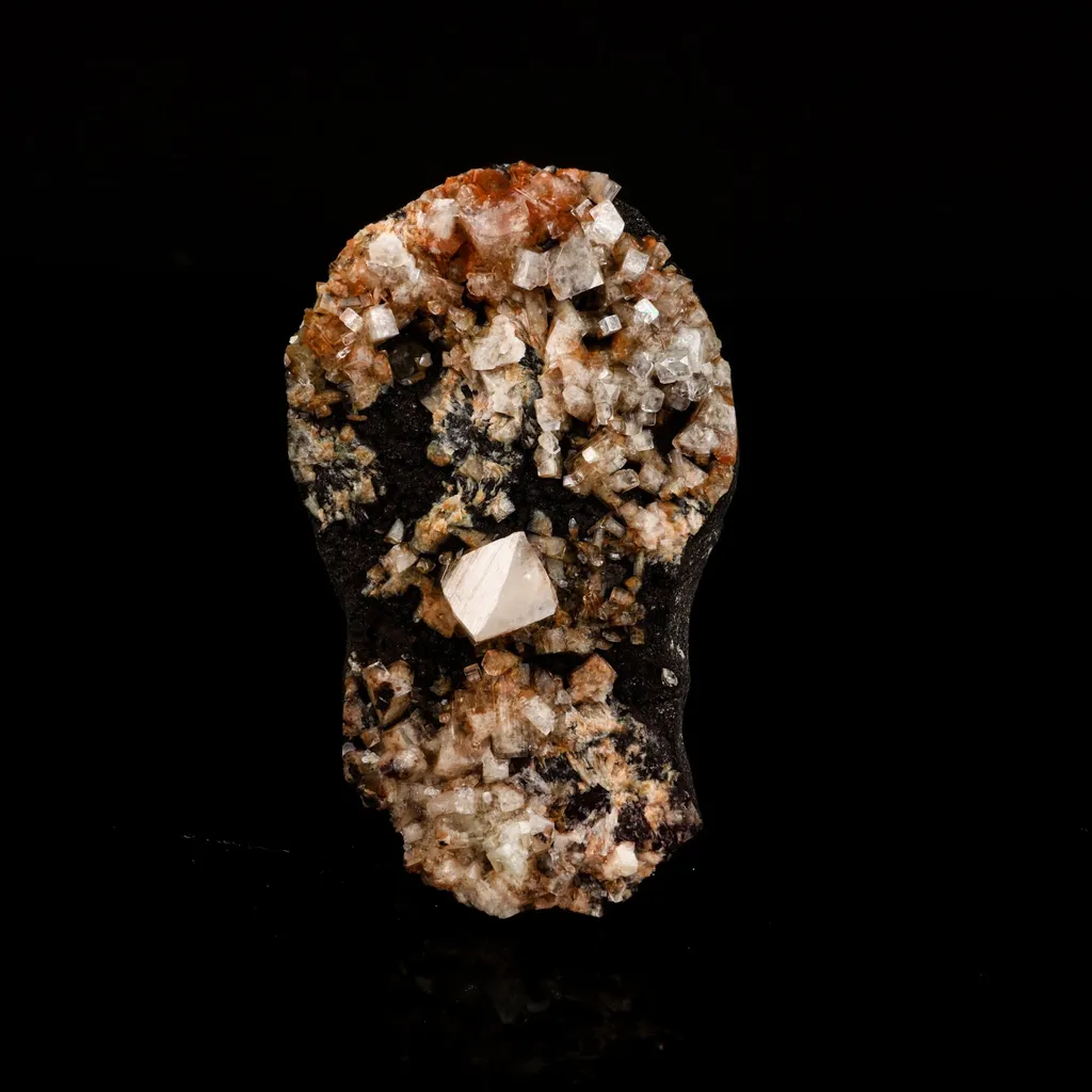 Powellite Fluorescent on Apophyllite Natural Mineral Specimen image