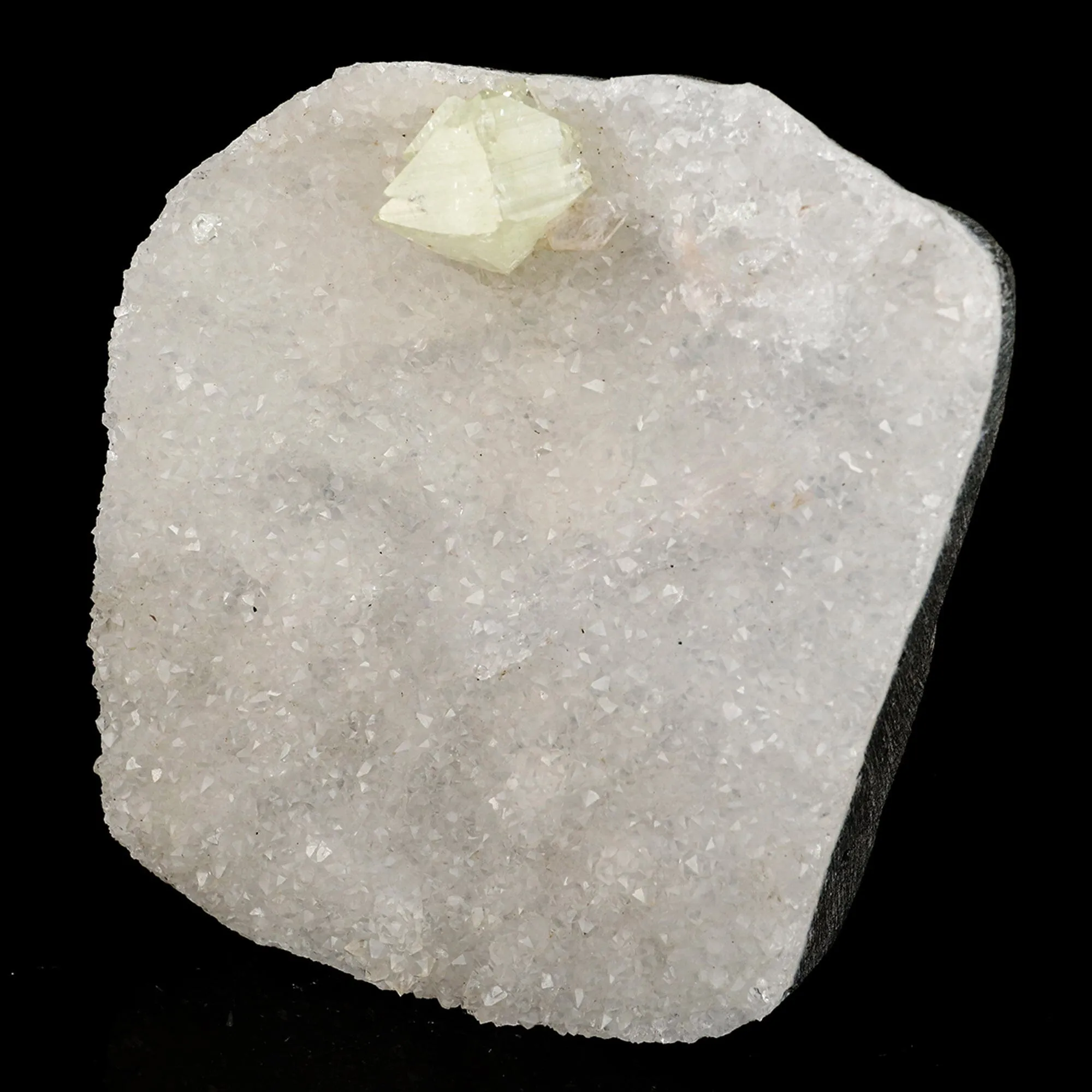 Powellite Fluorescent on MM Quartz Free Standing Natural Mineral Specimen - image 2