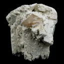 Powellite Fluoroscent Mineral on Apophyllite Etiched Cluster Natural Mineral Specimen - image 1