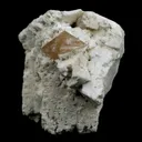 Powellite Fluoroscent Mineral on Apophyllite Etiched Cluster Natural Mineral Specimen - image 5