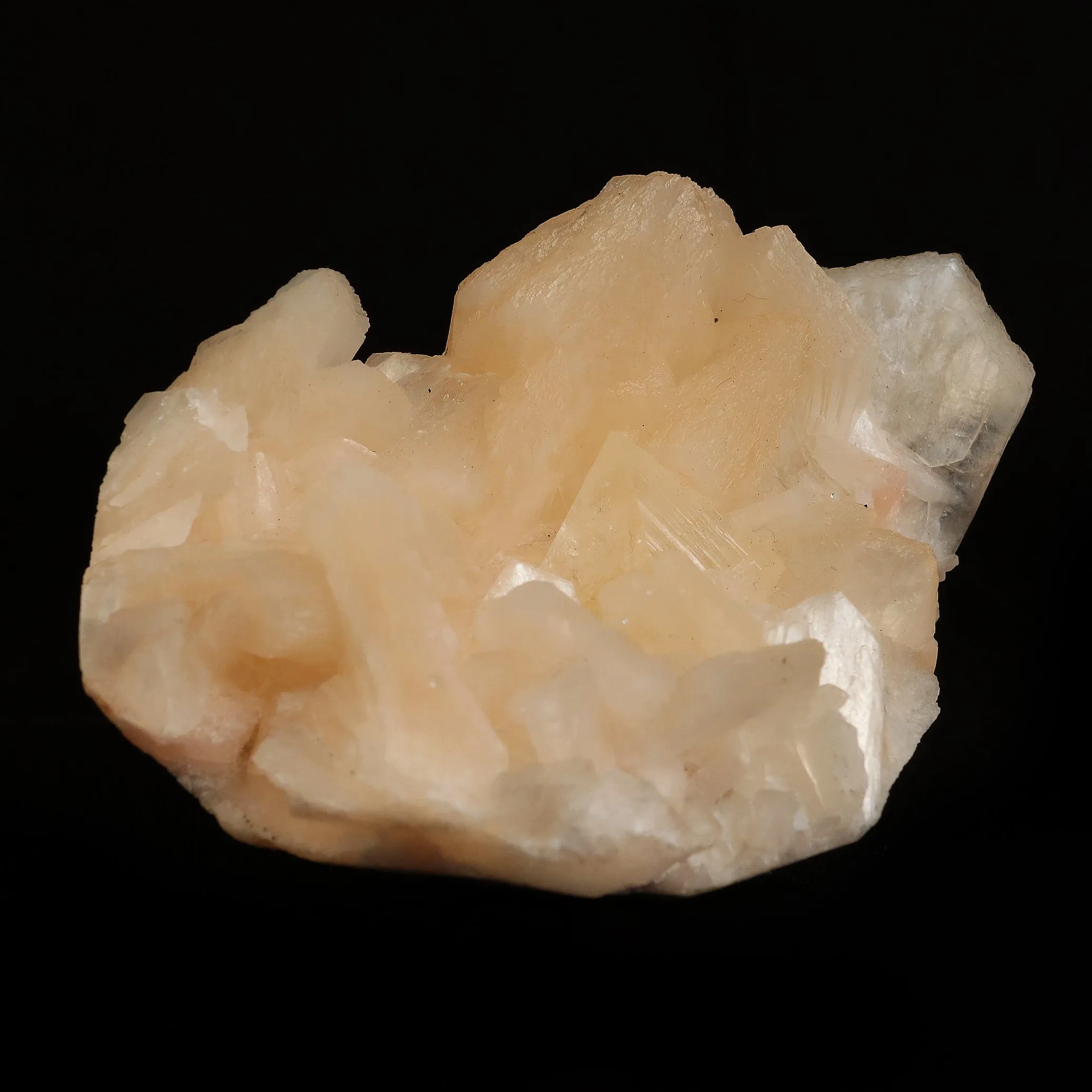 Powellite (Flurocent Mineral) With Stilbite Natural Mineral Specimen - image 2