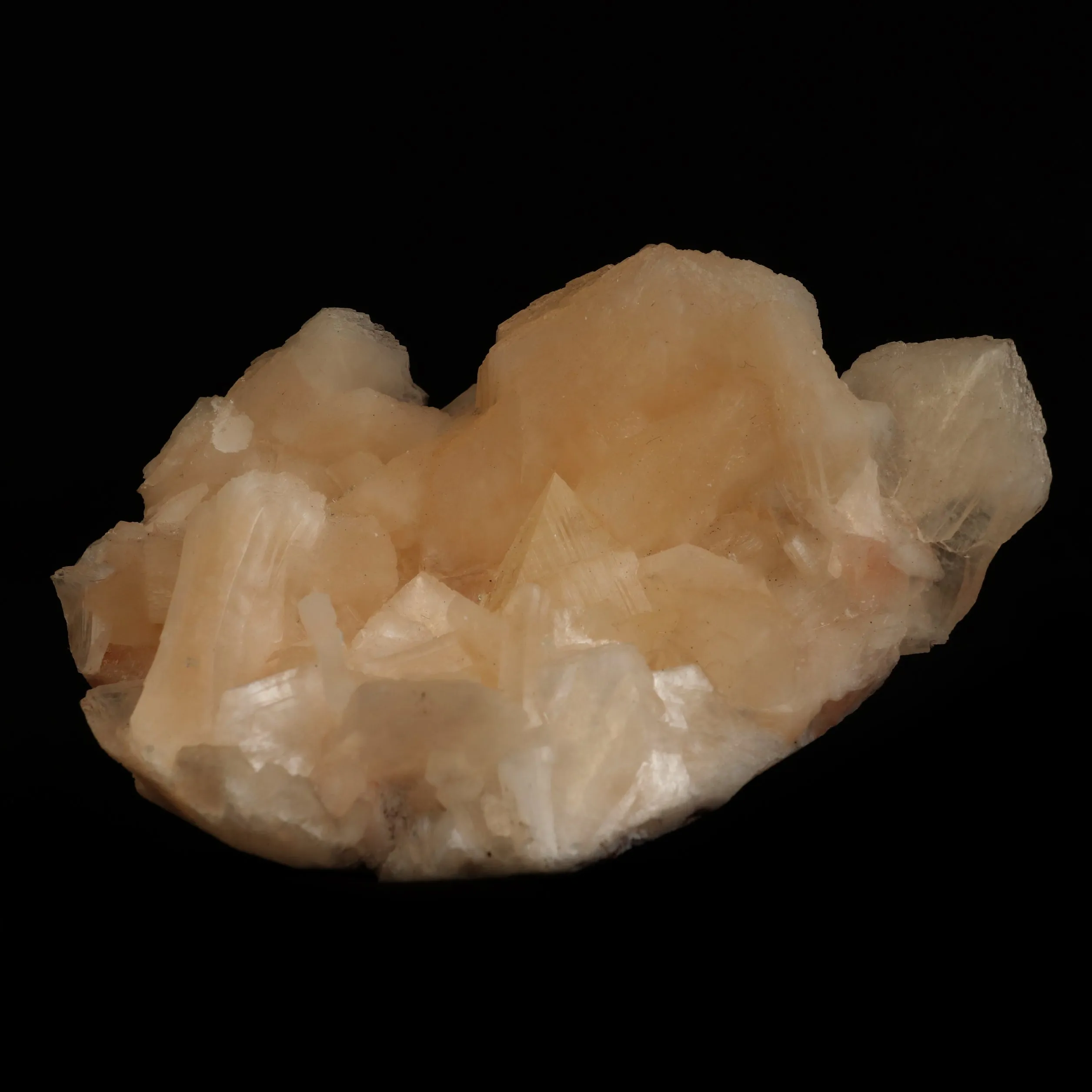 Powellite (Flurocent Mineral) With Stilbite Natural Mineral Specimen - image 1